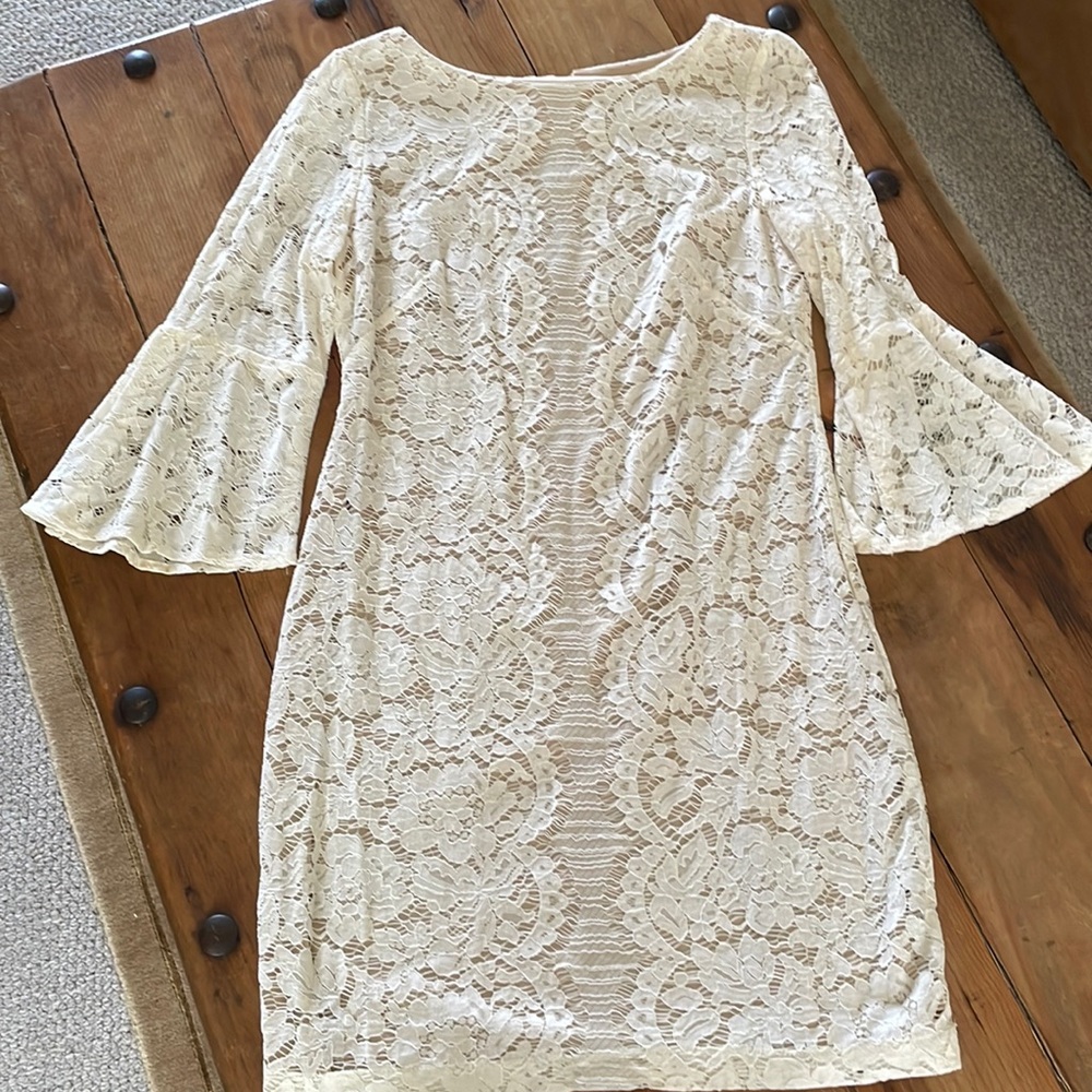 Ivory, lace shift dress SALE!